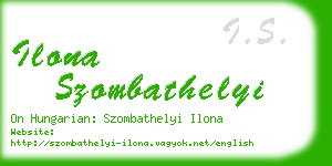 ilona szombathelyi business card